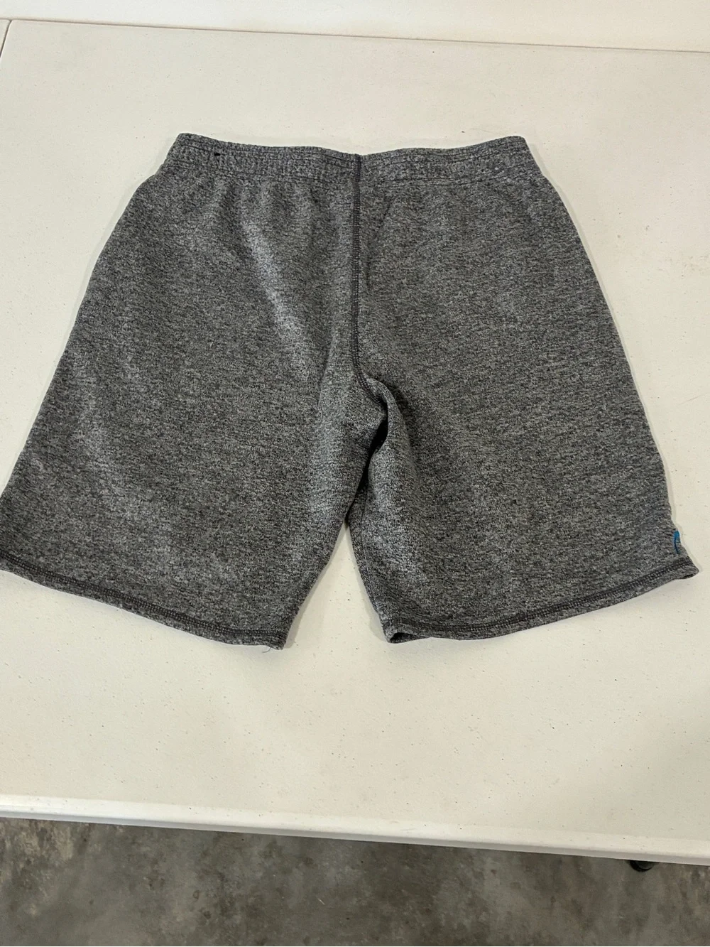 HEAD Boys Gray & Blue Athletic Basketball Shorts Elastic Waist Pockets Size L